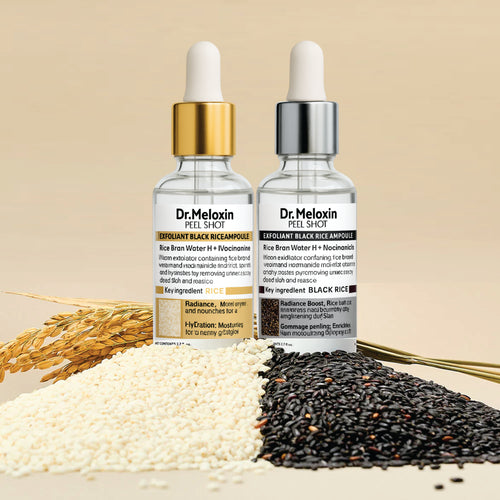 Combo DrMelaxin Rice & Black | Exfoliación Suave y Piel de Porcelana